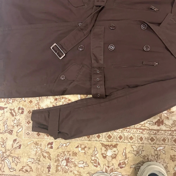 Diesel vintage men’s trench coat XL in exc condition! Y2K and academia in 1 coat - Picture 3 of 15